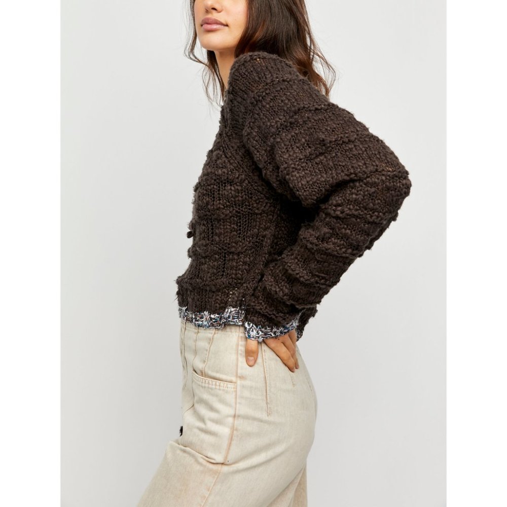 NWT Free People West Palm Pullover / Raven Feather - Picture 3 of 6